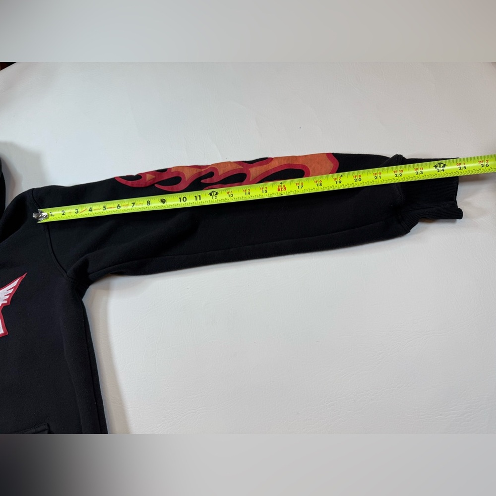 Shattered Phoenix hoodie medium zip up sleeved flames goth cyberpunk (bin KK2) - Picture 5 of 7